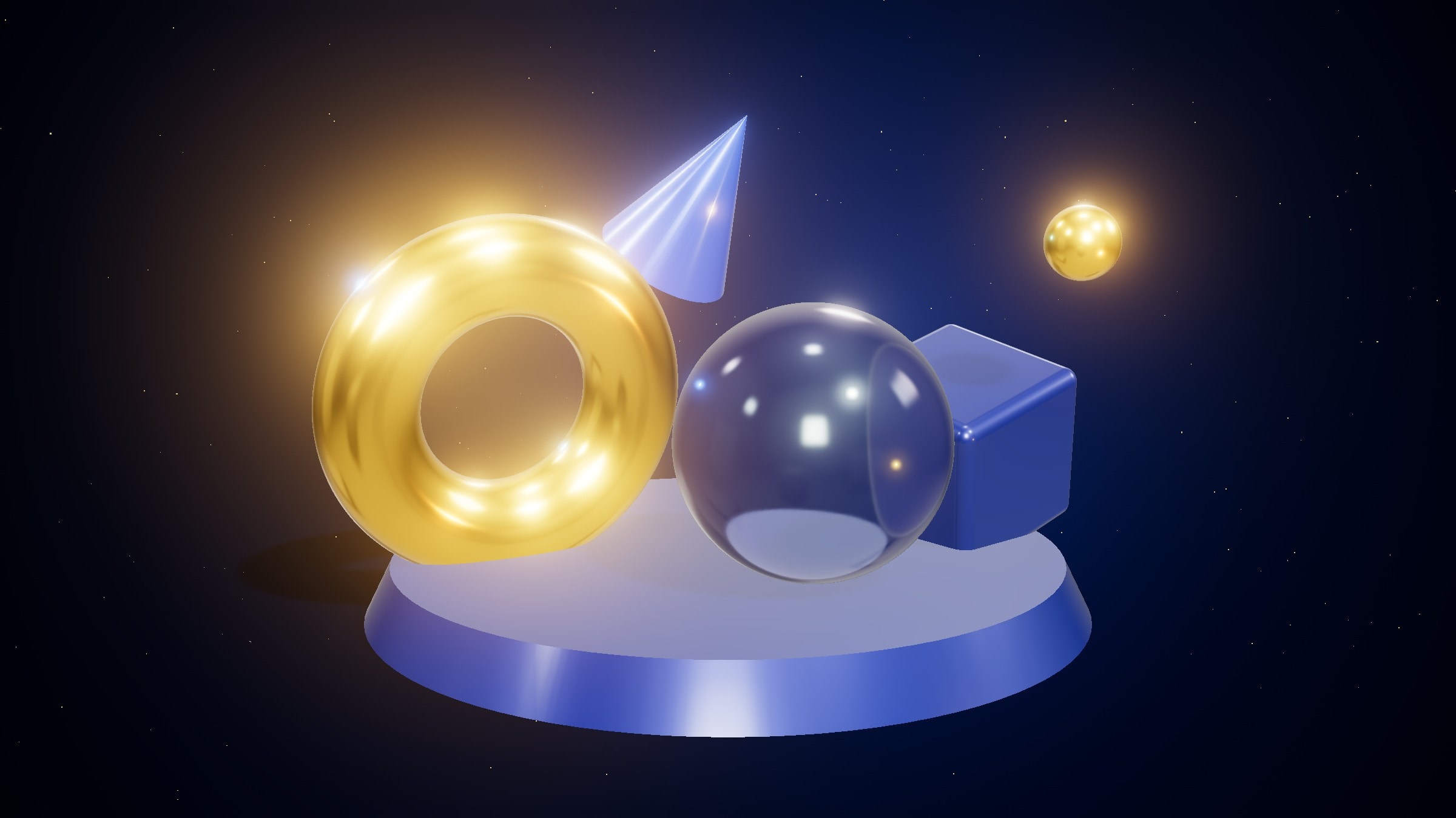 Abstract 3D render representing Graphic Design